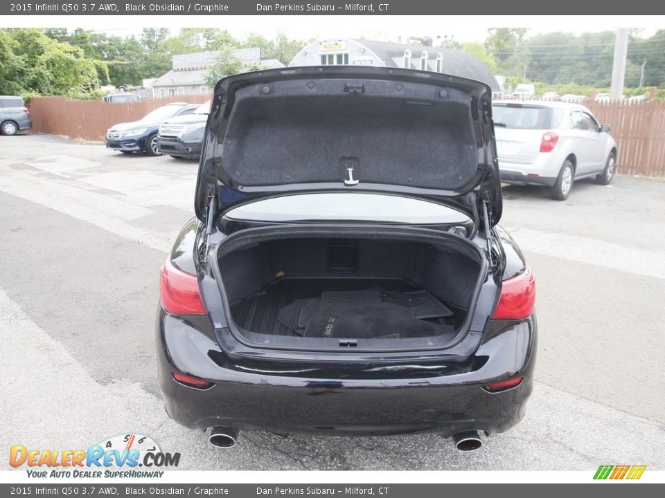 2015 Infiniti Q50 3.7 AWD Black Obsidian / Graphite Photo #14