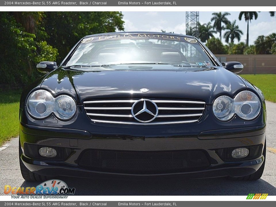 2004 Mercedes-Benz SL 55 AMG Roadster Black / Charcoal Photo #17