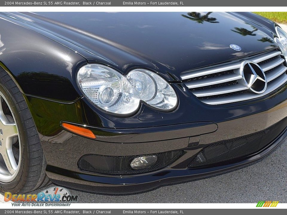 2004 Mercedes-Benz SL 55 AMG Roadster Black / Charcoal Photo #18