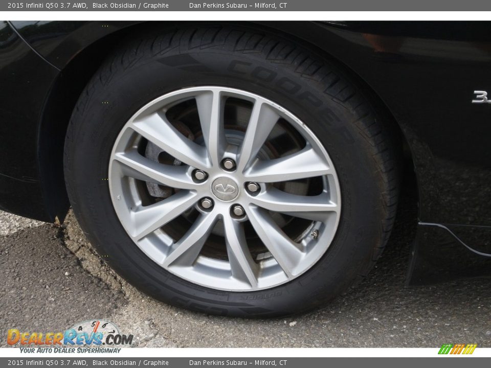 2015 Infiniti Q50 3.7 AWD Black Obsidian / Graphite Photo #19