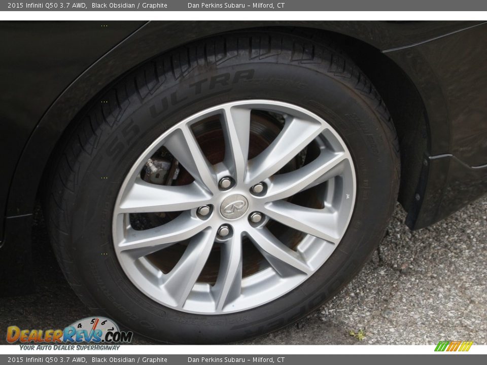 2015 Infiniti Q50 3.7 AWD Black Obsidian / Graphite Photo #20