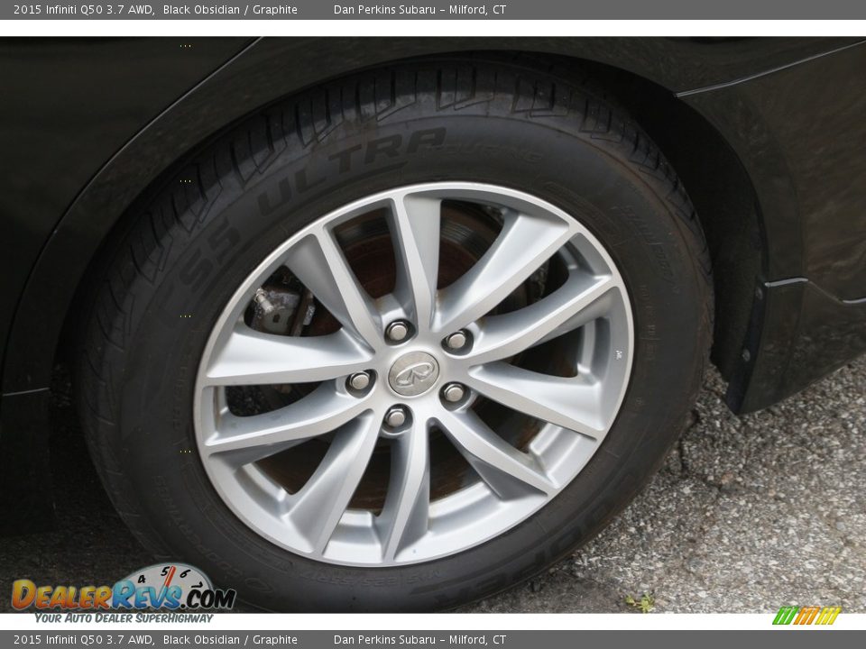 2015 Infiniti Q50 3.7 AWD Black Obsidian / Graphite Photo #21
