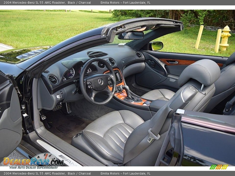 Charcoal Interior - 2004 Mercedes-Benz SL 55 AMG Roadster Photo #34