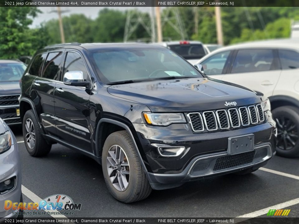 2021 Jeep Grand Cherokee Limited 4x4 Diamond Black Crystal Pearl / Black Photo #3