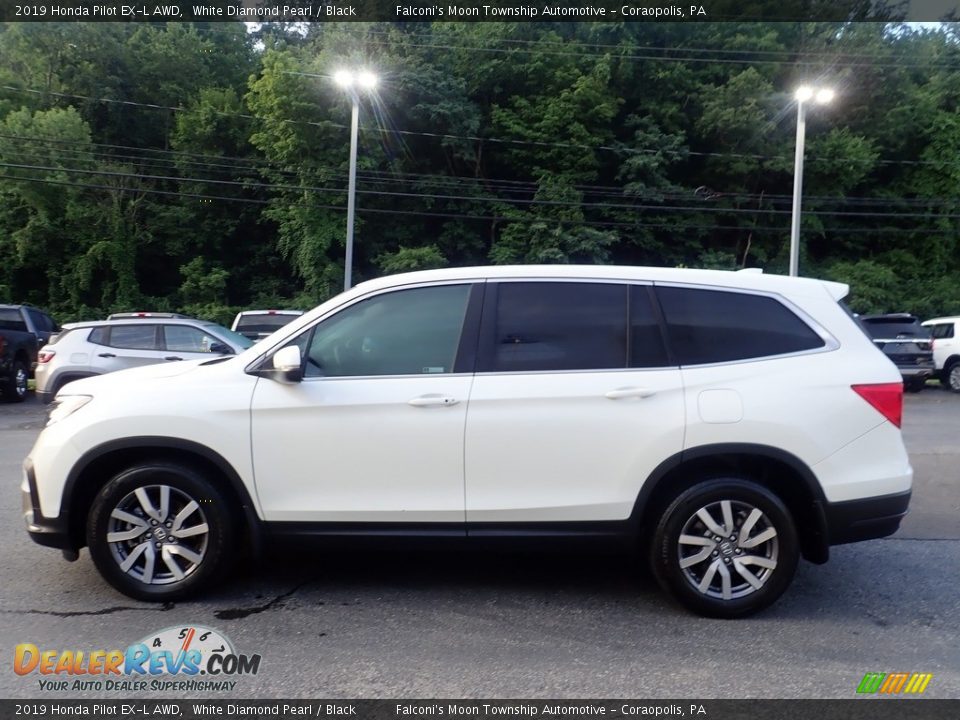 2019 Honda Pilot EX-L AWD White Diamond Pearl / Black Photo #6