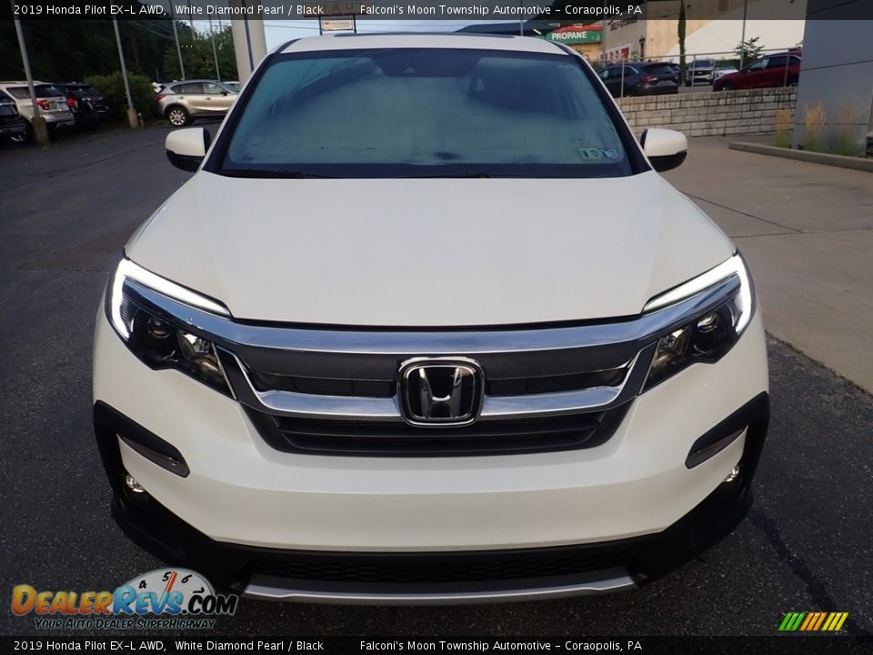 2019 Honda Pilot EX-L AWD White Diamond Pearl / Black Photo #8