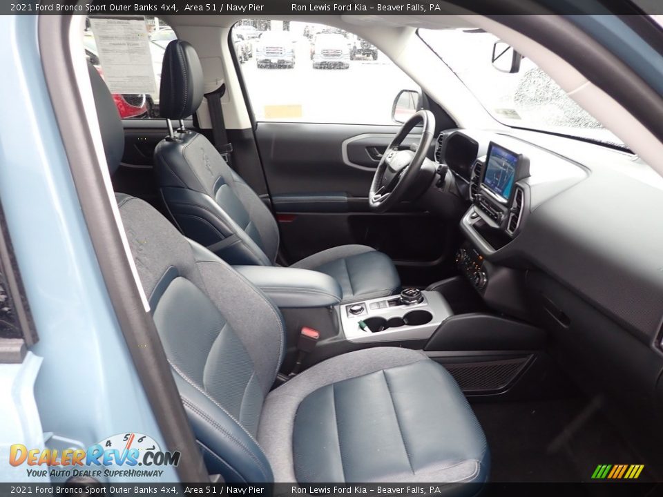 Front Seat of 2021 Ford Bronco Sport Outer Banks 4x4 Photo #10