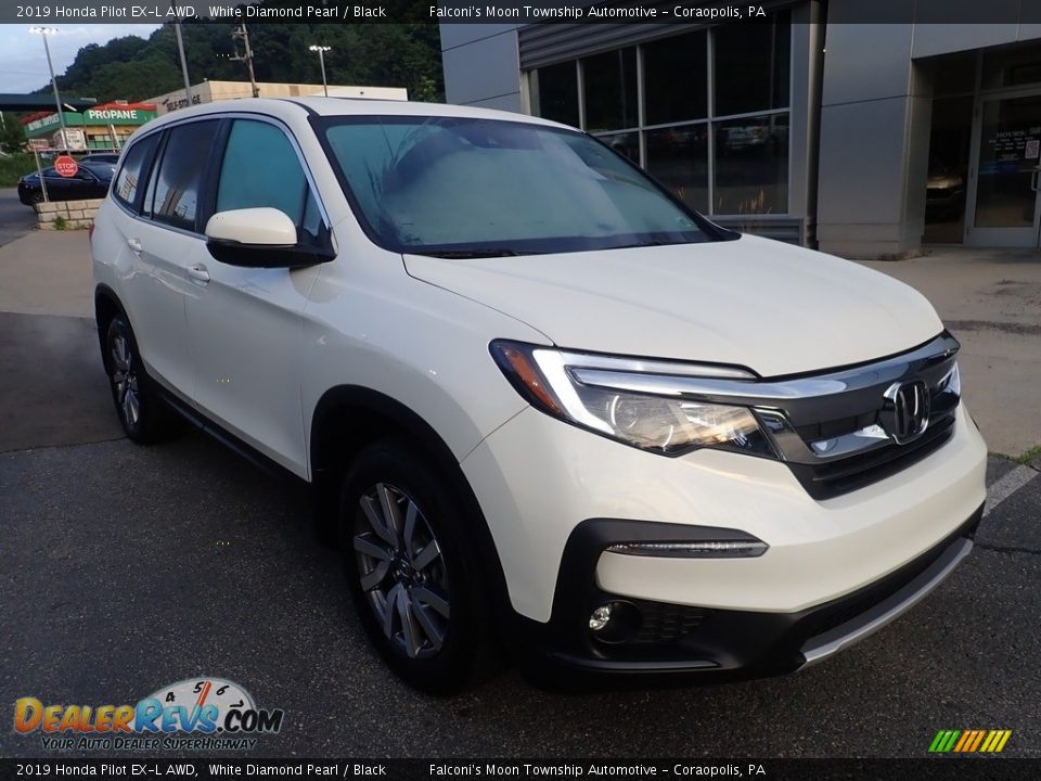 2019 Honda Pilot EX-L AWD White Diamond Pearl / Black Photo #9