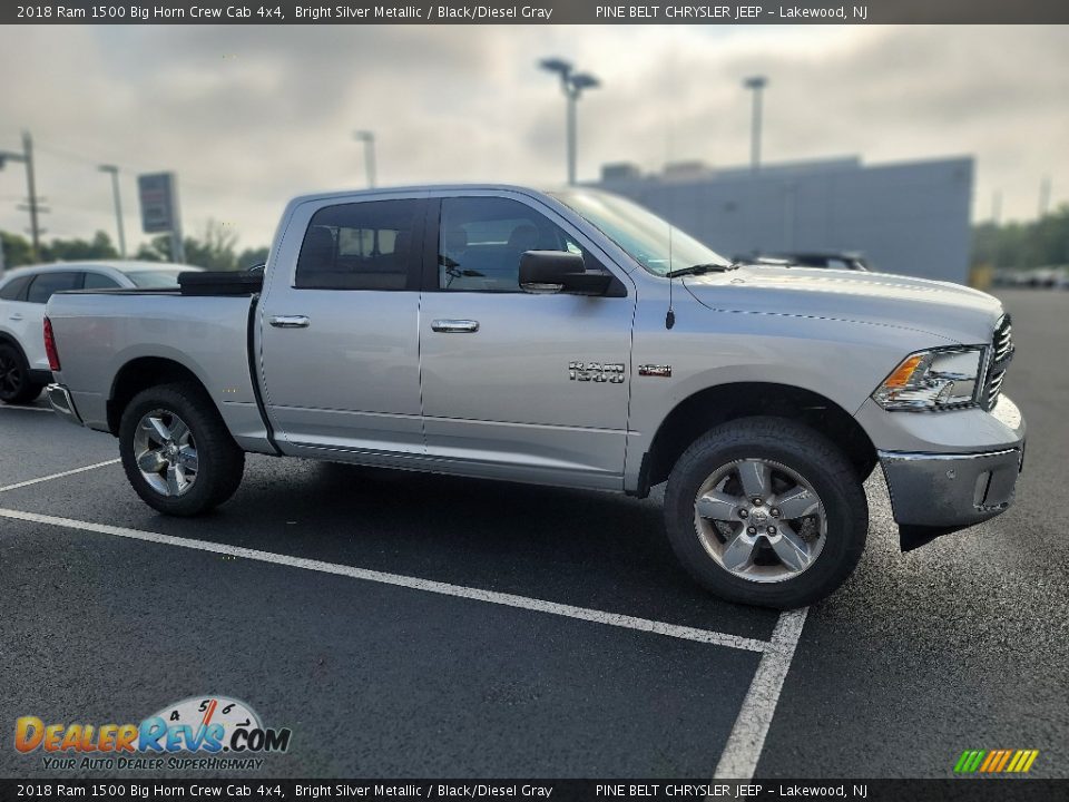 2018 Ram 1500 Big Horn Crew Cab 4x4 Bright Silver Metallic / Black/Diesel Gray Photo #5