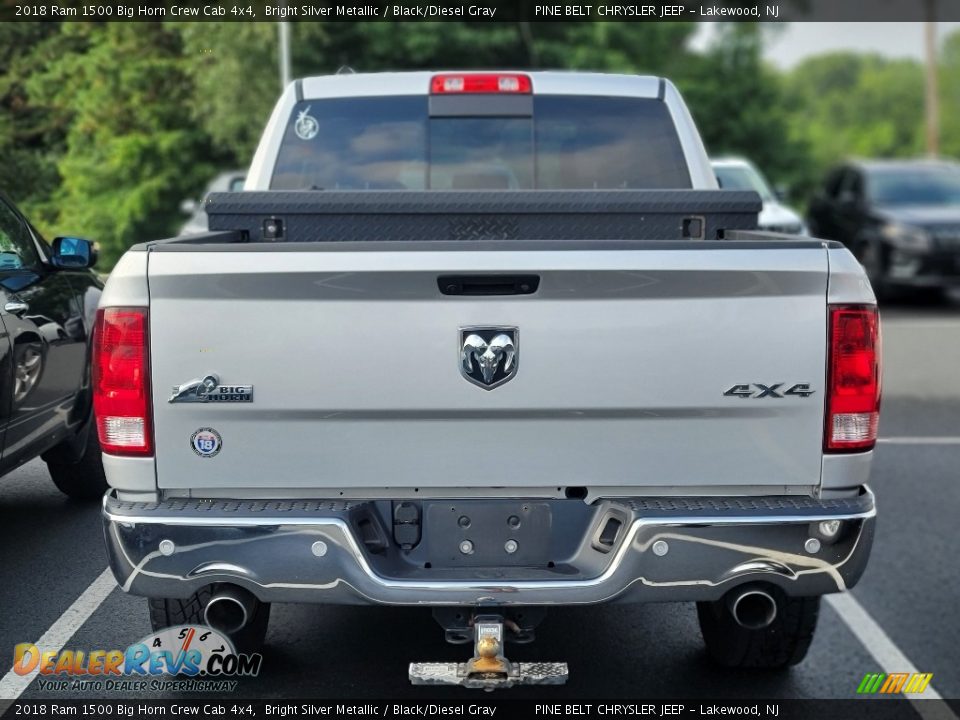 2018 Ram 1500 Big Horn Crew Cab 4x4 Bright Silver Metallic / Black/Diesel Gray Photo #7