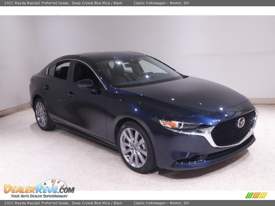 2022 Mazda Mazda3 Preferred Sedan Deep Crystal Blue Mica / Black Photo #1