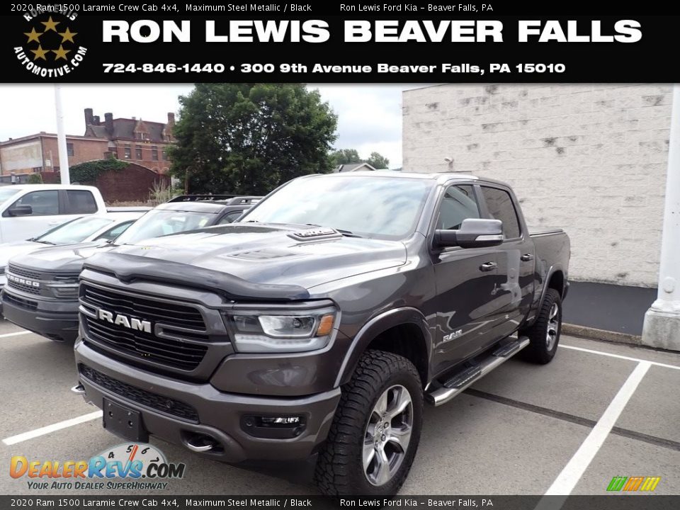 2020 Ram 1500 Laramie Crew Cab 4x4 Maximum Steel Metallic / Black Photo #1