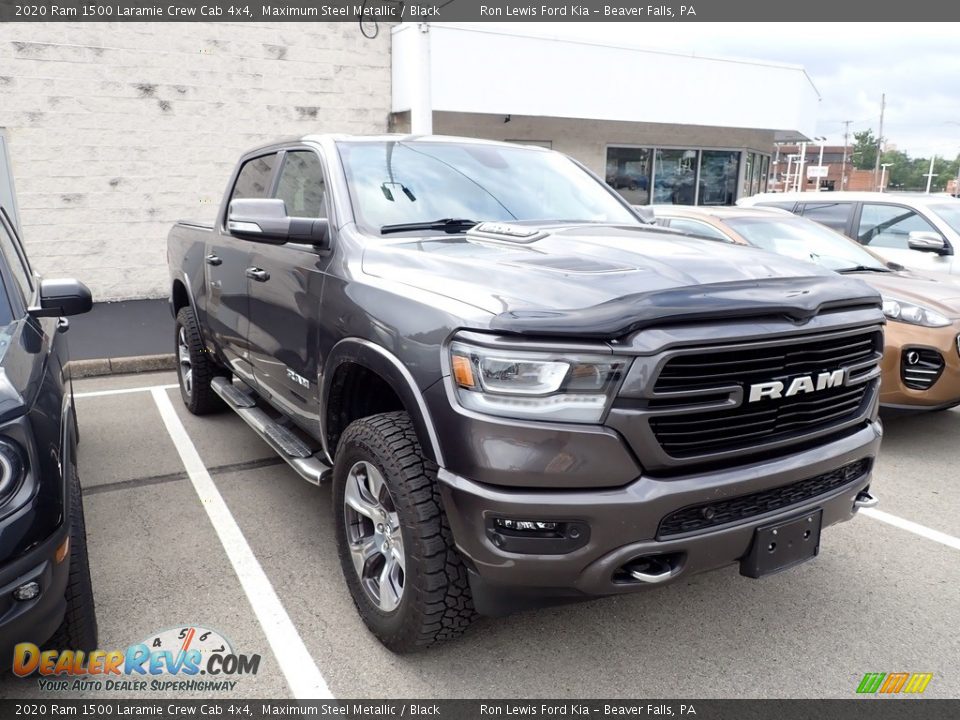 2020 Ram 1500 Laramie Crew Cab 4x4 Maximum Steel Metallic / Black Photo #3
