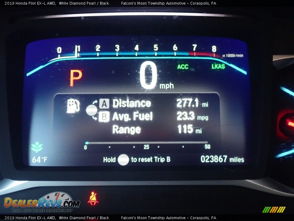 2019 Honda Pilot EX-L AWD White Diamond Pearl / Black Photo #29