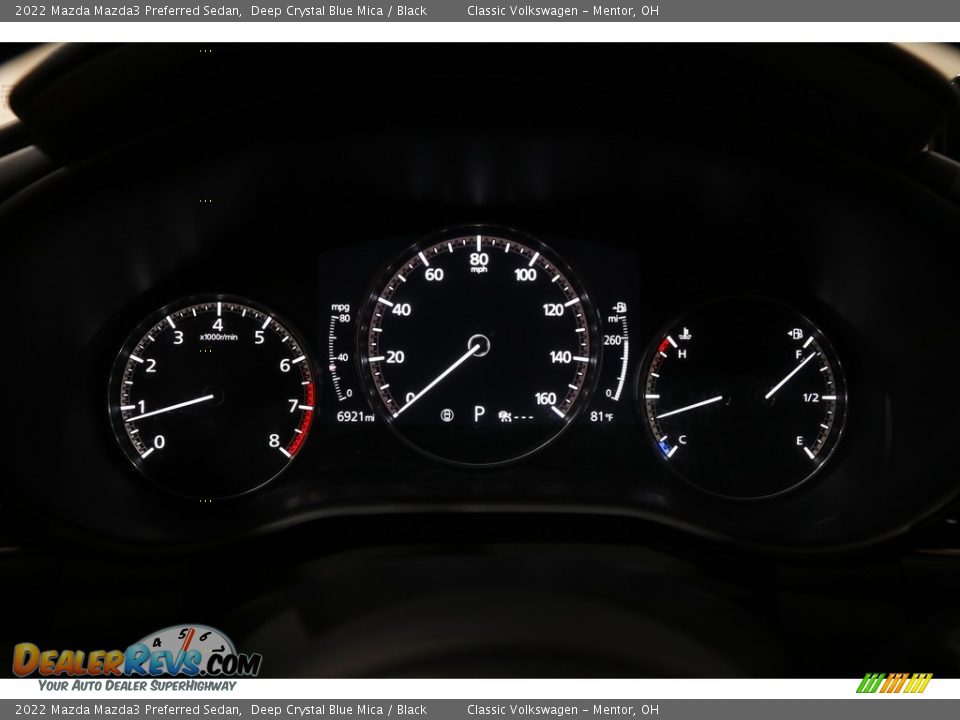 2022 Mazda Mazda3 Preferred Sedan Deep Crystal Blue Mica / Black Photo #8