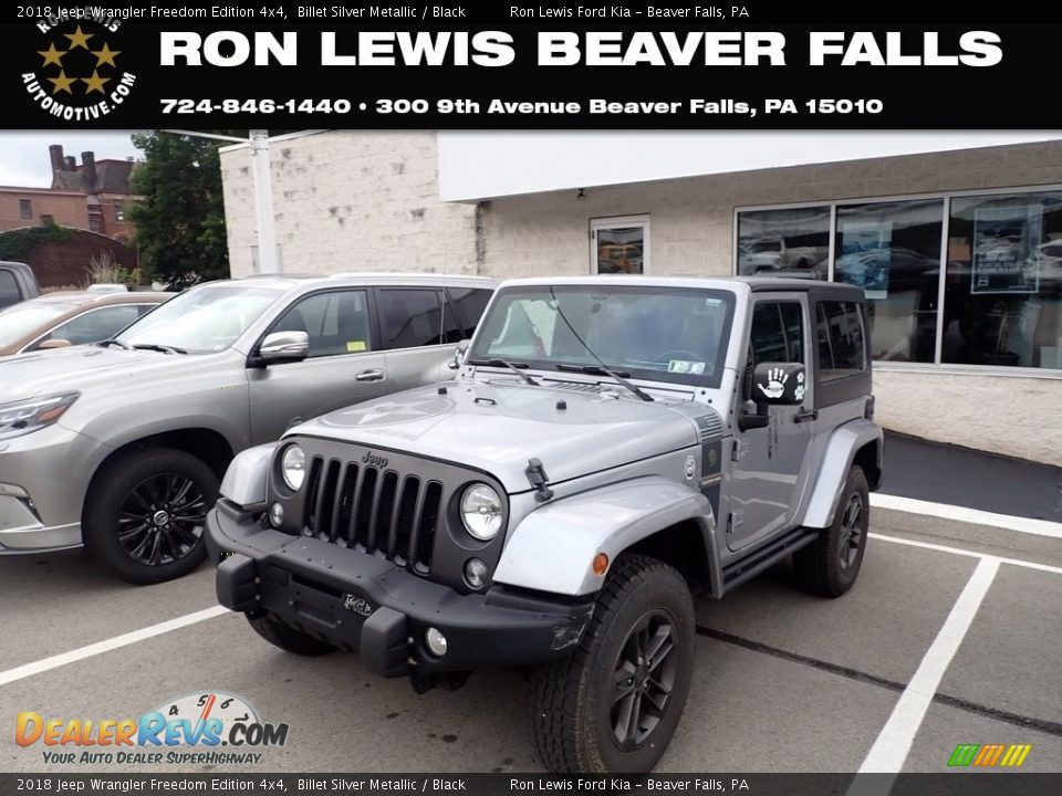 2018 Jeep Wrangler Freedom Edition 4x4 Billet Silver Metallic / Black Photo #1