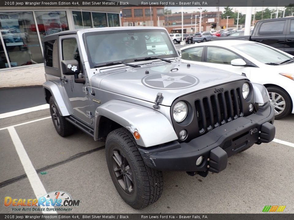 2018 Jeep Wrangler Freedom Edition 4x4 Billet Silver Metallic / Black Photo #3