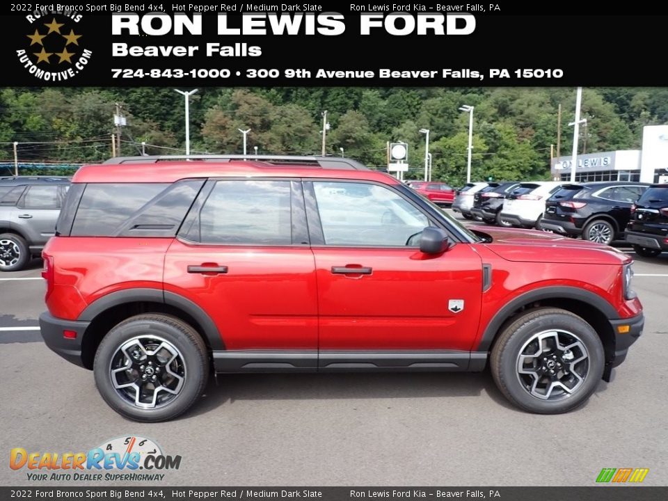 2022 Ford Bronco Sport Big Bend 4x4 Hot Pepper Red / Medium Dark Slate Photo #1
