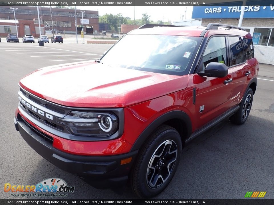 2022 Ford Bronco Sport Big Bend 4x4 Hot Pepper Red / Medium Dark Slate Photo #4