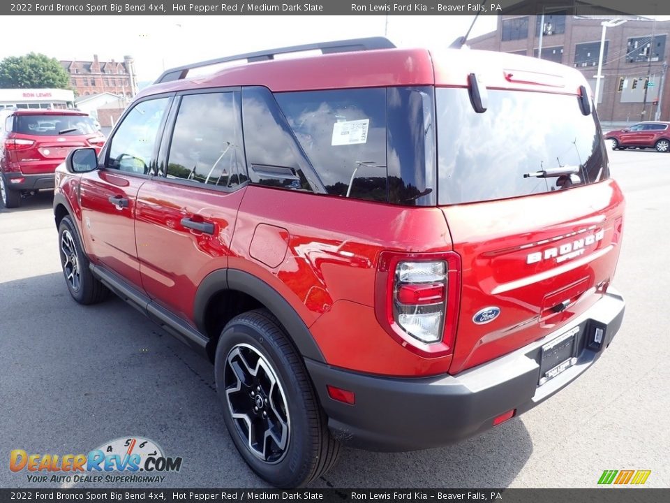 2022 Ford Bronco Sport Big Bend 4x4 Hot Pepper Red / Medium Dark Slate Photo #6