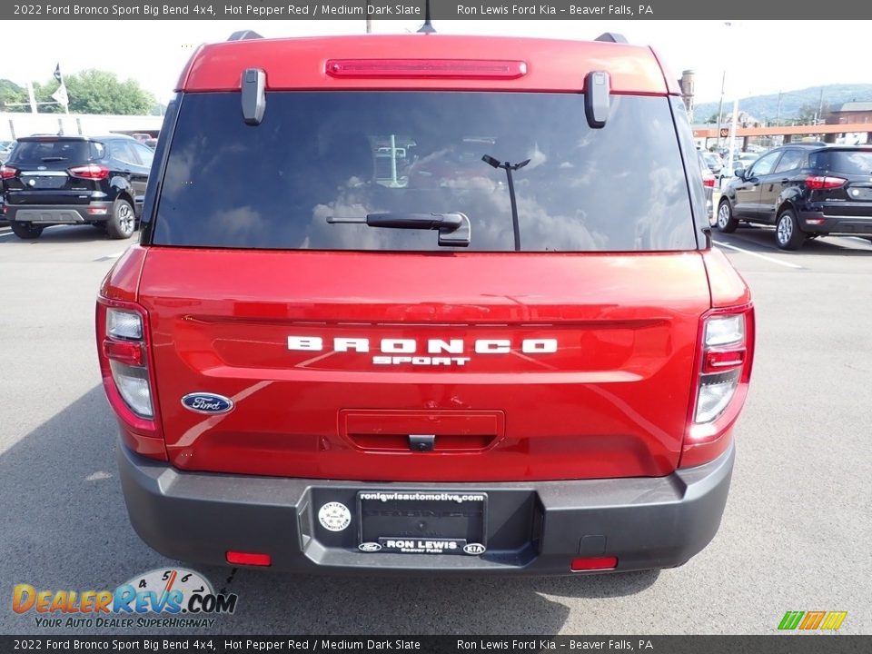 2022 Ford Bronco Sport Big Bend 4x4 Hot Pepper Red / Medium Dark Slate Photo #7