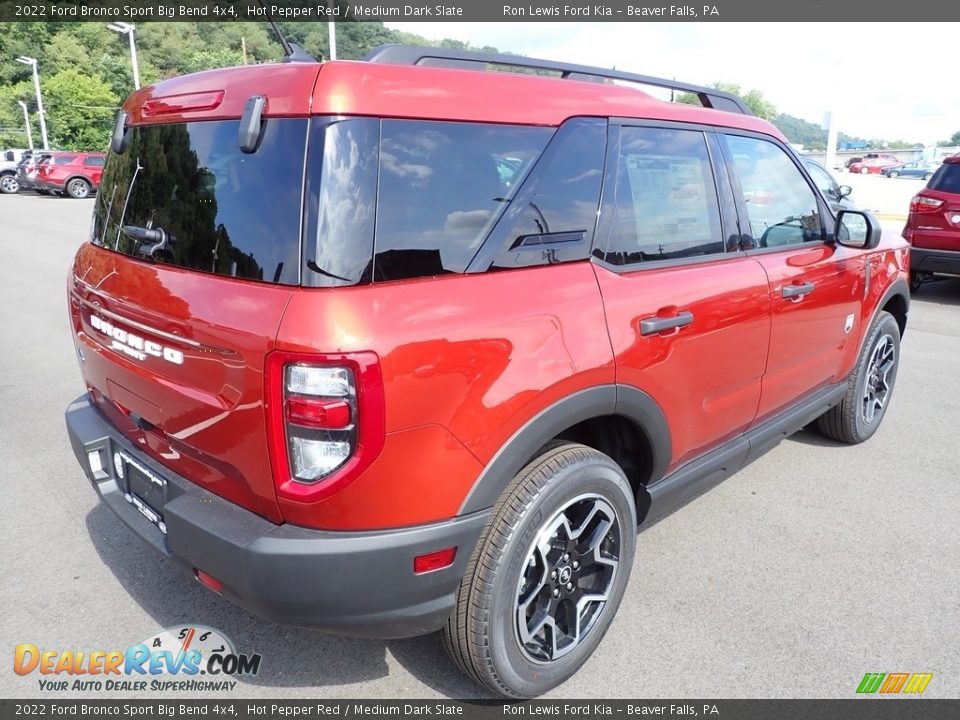 2022 Ford Bronco Sport Big Bend 4x4 Hot Pepper Red / Medium Dark Slate Photo #8