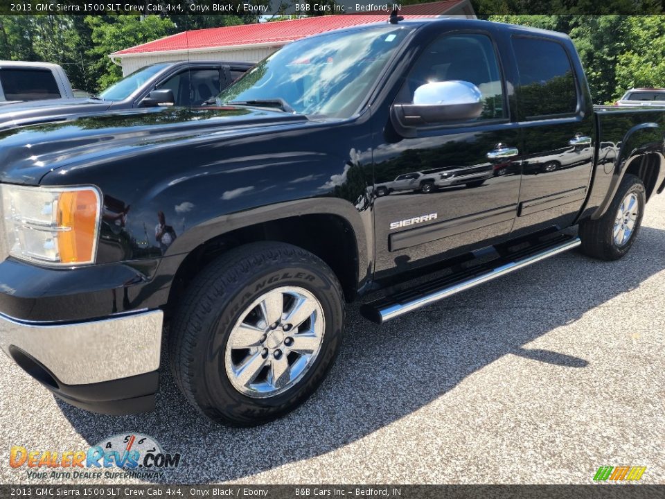 2013 GMC Sierra 1500 SLT Crew Cab 4x4 Onyx Black / Ebony Photo #27