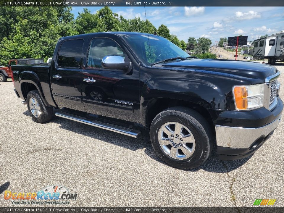 2013 GMC Sierra 1500 SLT Crew Cab 4x4 Onyx Black / Ebony Photo #28