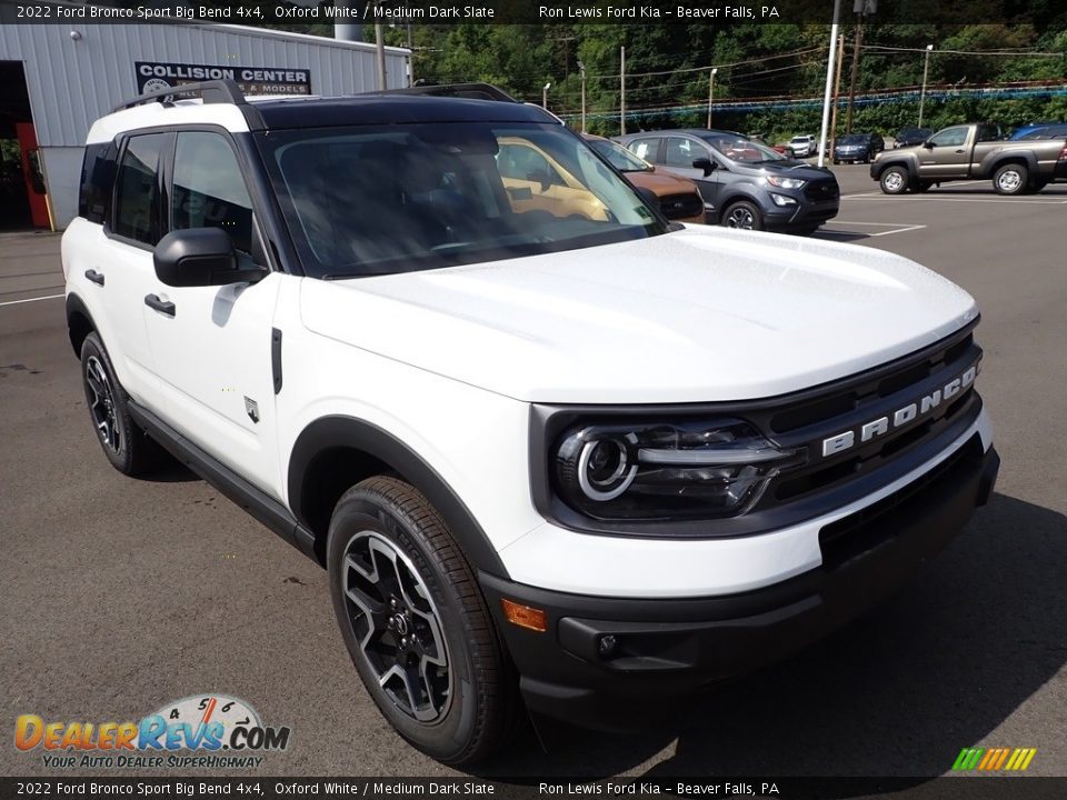 2022 Ford Bronco Sport Big Bend 4x4 Oxford White / Medium Dark Slate Photo #2