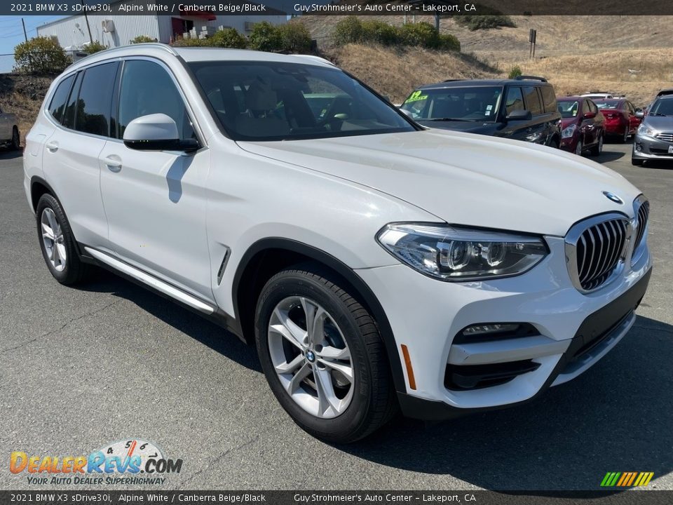 Front 3/4 View of 2021 BMW X3 sDrive30i Photo #3