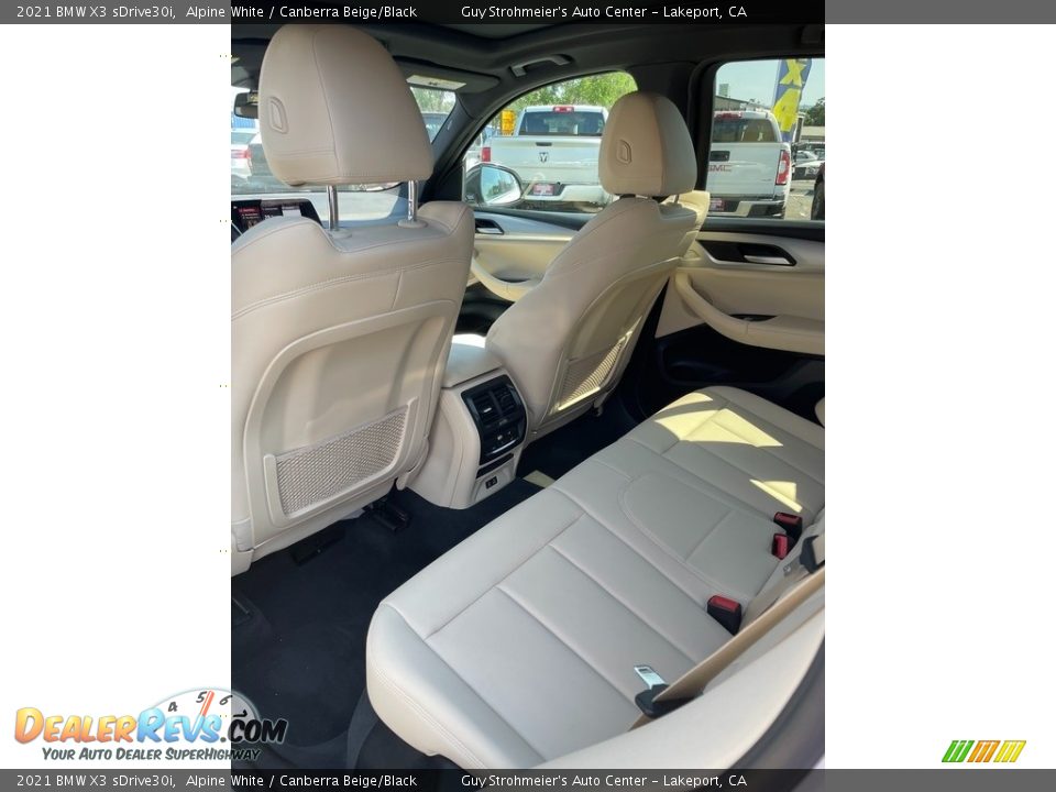 Rear Seat of 2021 BMW X3 sDrive30i Photo #8