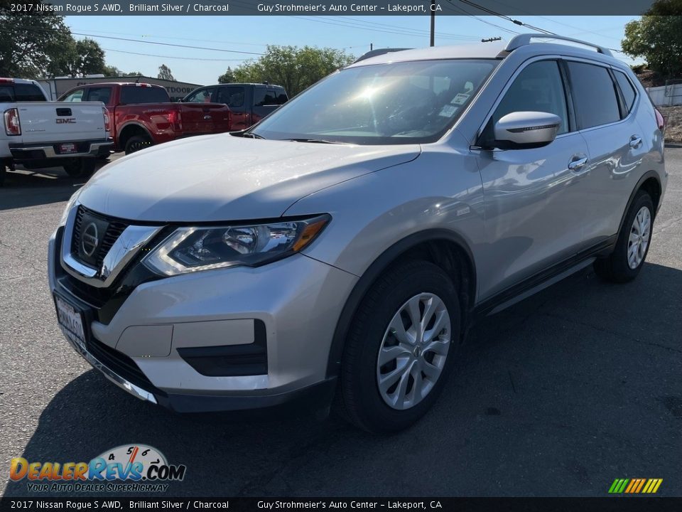 2017 Nissan Rogue S AWD Brilliant Silver / Charcoal Photo #1