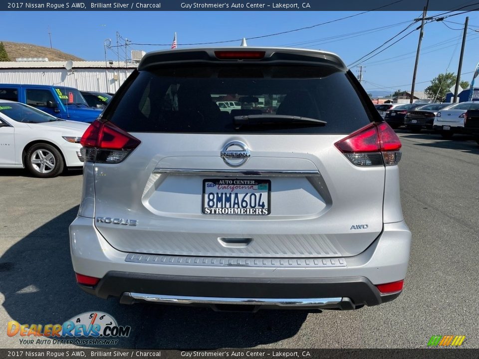 2017 Nissan Rogue S AWD Brilliant Silver / Charcoal Photo #6