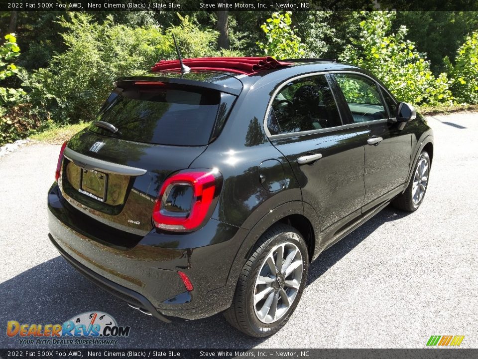 2022 Fiat 500X Pop AWD Nero Cinema (Black) / Slate Blue Photo #6