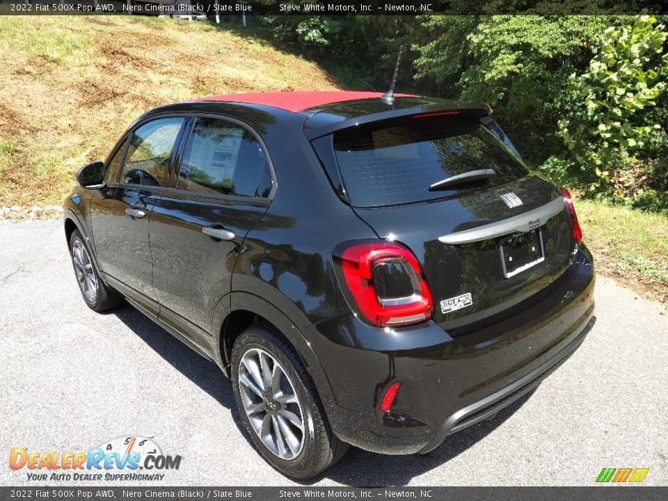 2022 Fiat 500X Pop AWD Nero Cinema (Black) / Slate Blue Photo #8