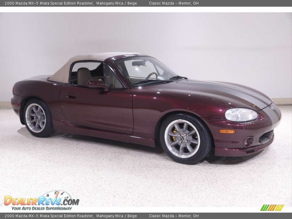 2000 Mazda MX-5 Miata Special Edition Roadster Mahogany Mica / Beige Photo #2