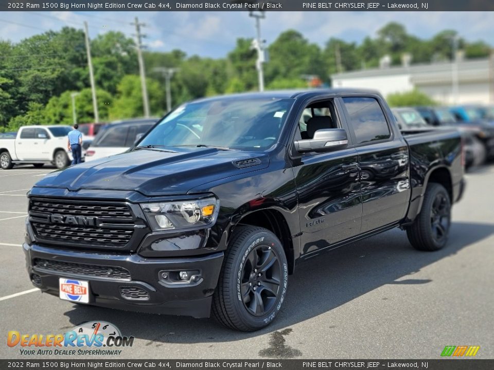 2022 Ram 1500 Big Horn Night Edition Crew Cab 4x4 Diamond Black Crystal Pearl / Black Photo #1