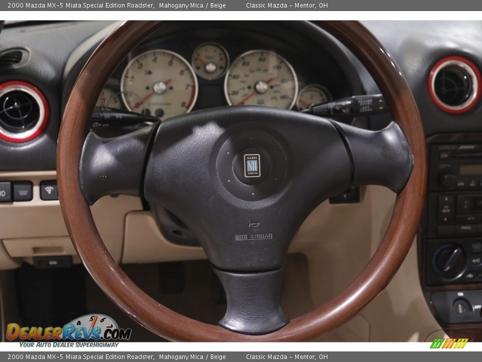 2000 Mazda MX-5 Miata Special Edition Roadster Mahogany Mica / Beige Photo #8