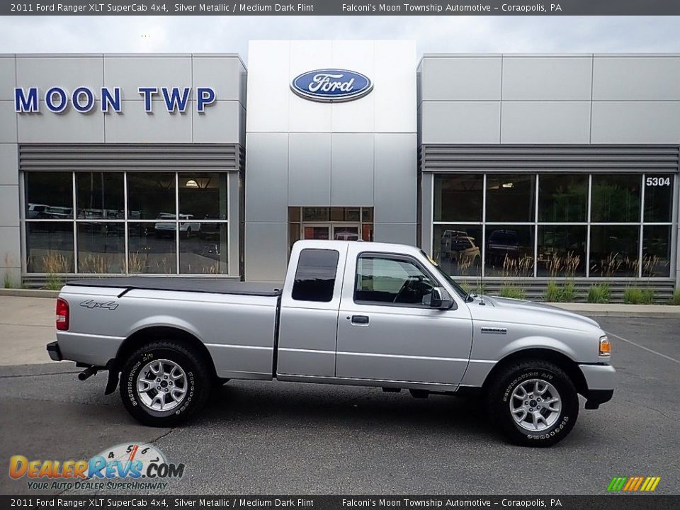 2011 Ford Ranger XLT SuperCab 4x4 Silver Metallic / Medium Dark Flint Photo #1