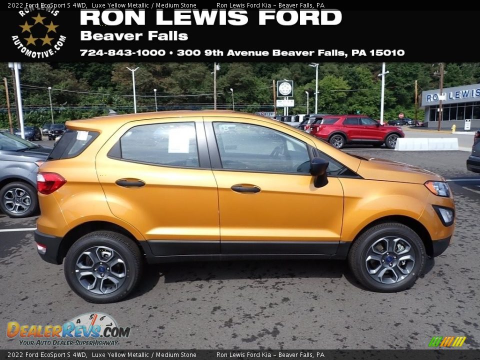 2022 Ford EcoSport S 4WD Luxe Yellow Metallic / Medium Stone Photo #1