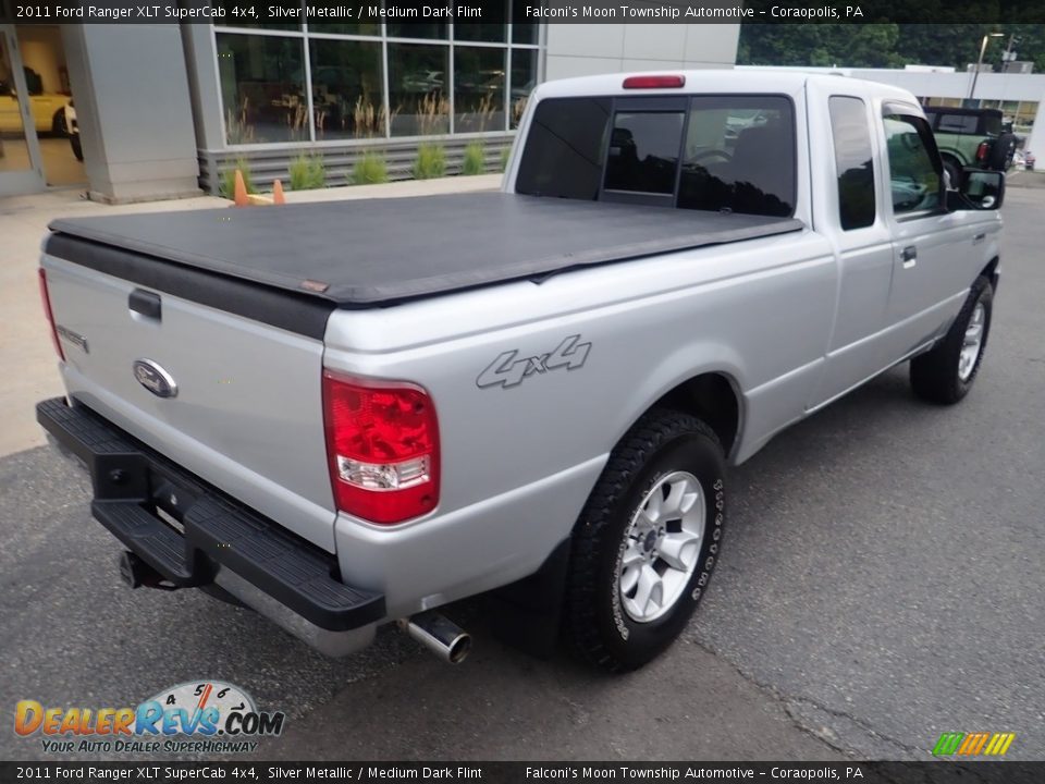 2011 Ford Ranger XLT SuperCab 4x4 Silver Metallic / Medium Dark Flint Photo #2