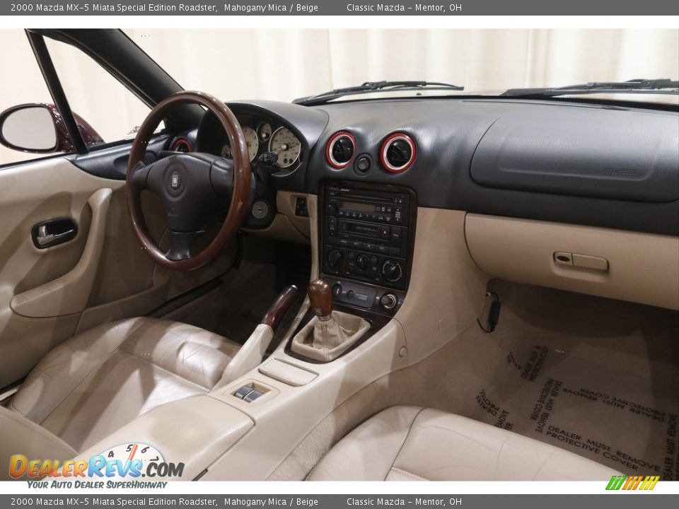 2000 Mazda MX-5 Miata Special Edition Roadster Mahogany Mica / Beige Photo #14