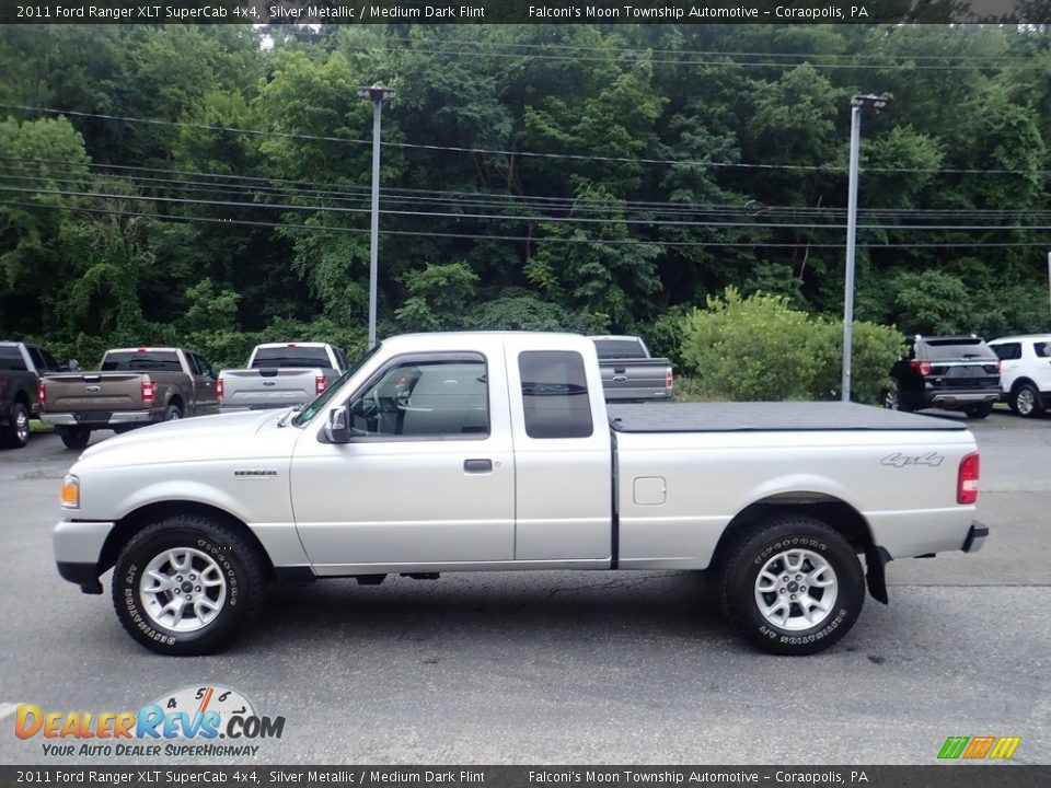 2011 Ford Ranger XLT SuperCab 4x4 Silver Metallic / Medium Dark Flint Photo #6