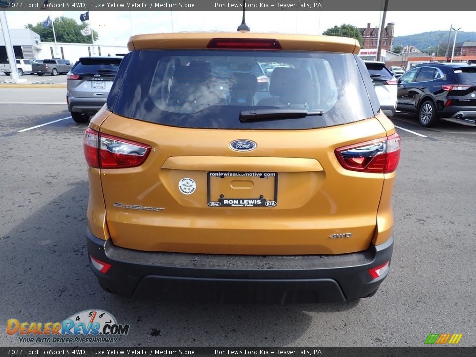 2022 Ford EcoSport S 4WD Luxe Yellow Metallic / Medium Stone Photo #7
