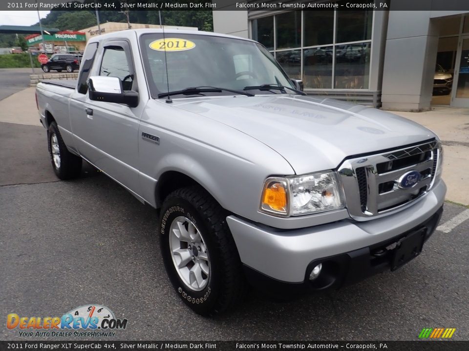 2011 Ford Ranger XLT SuperCab 4x4 Silver Metallic / Medium Dark Flint Photo #9