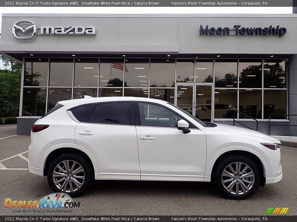 2022 Mazda CX-5 Turbo Signature AWD Snowflake White Pearl Mica / Caturra Brown Photo #1