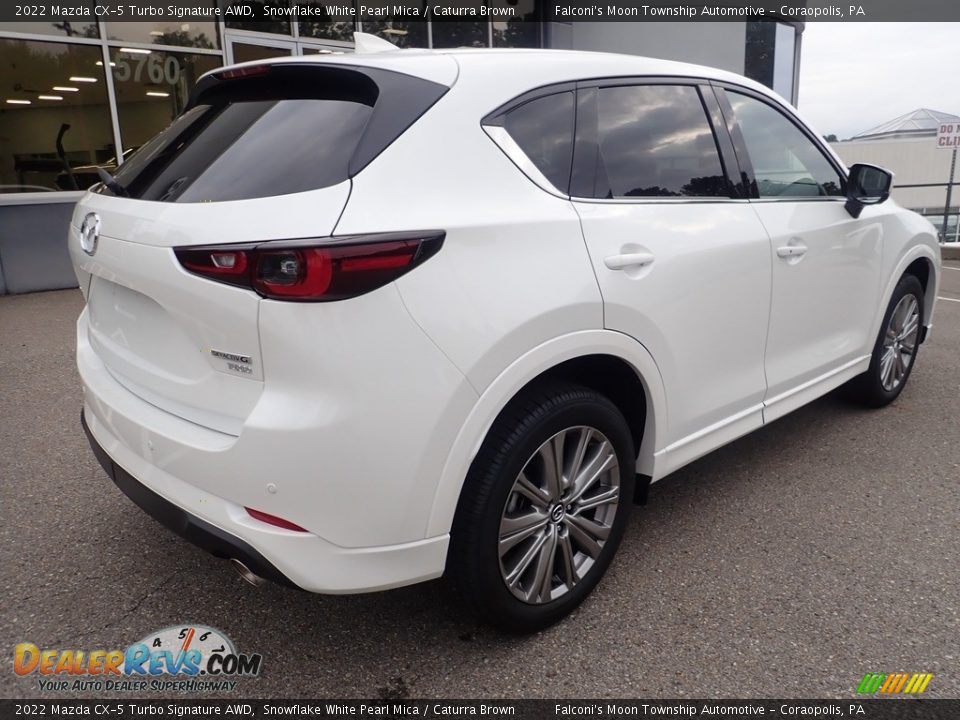 2022 Mazda CX-5 Turbo Signature AWD Snowflake White Pearl Mica / Caturra Brown Photo #2