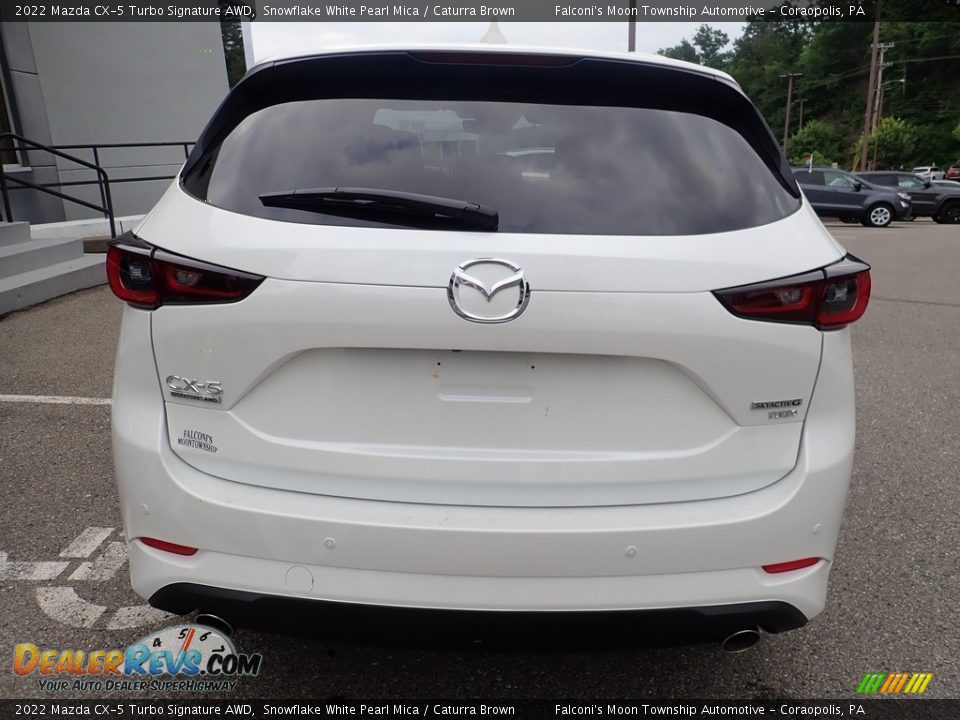 2022 Mazda CX-5 Turbo Signature AWD Snowflake White Pearl Mica / Caturra Brown Photo #3