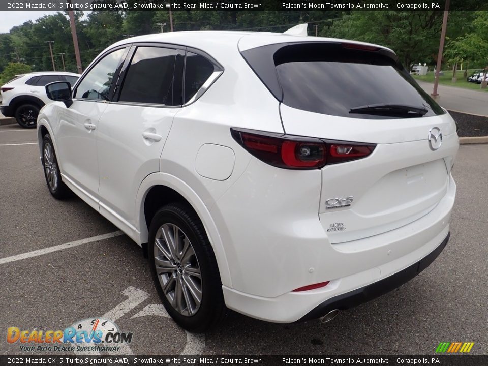 2022 Mazda CX-5 Turbo Signature AWD Snowflake White Pearl Mica / Caturra Brown Photo #5