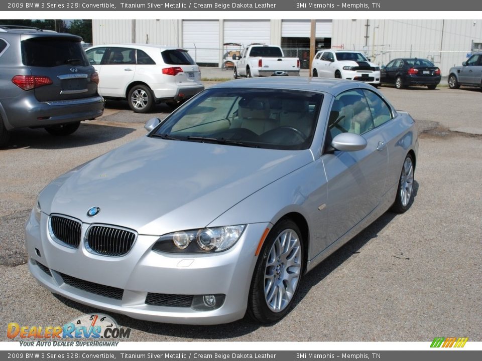 2009 BMW 3 Series 328i Convertible Titanium Silver Metallic / Cream Beige Dakota Leather Photo #1